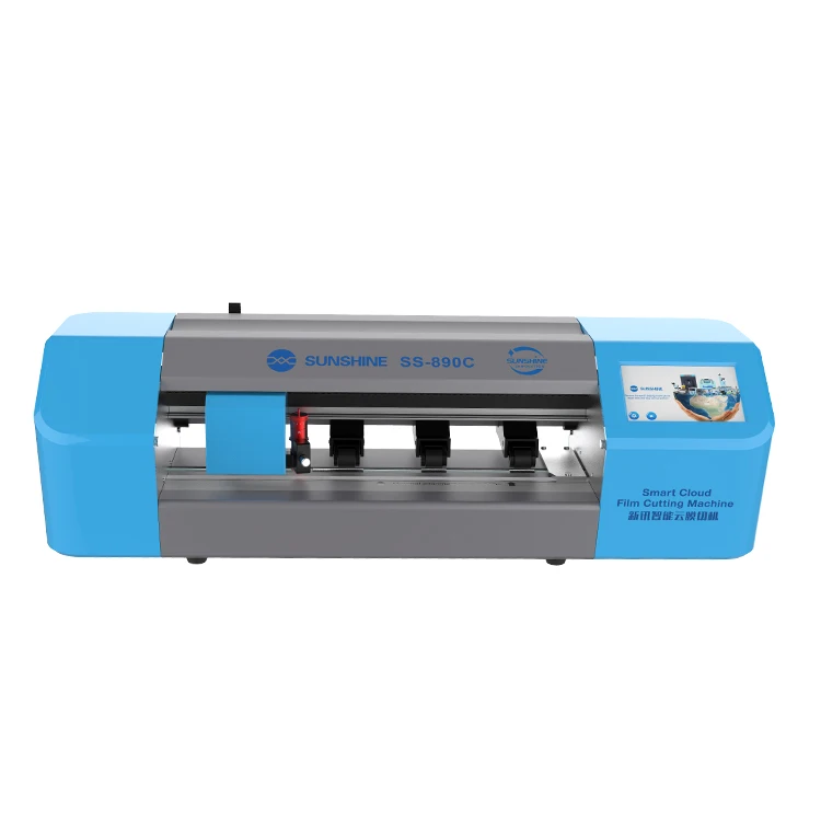 SS-890C Front Glass Back Cover Protective Film Cutting Hydraulic Film Cutter Machine For iPad Tablet Smart Mobile Phone