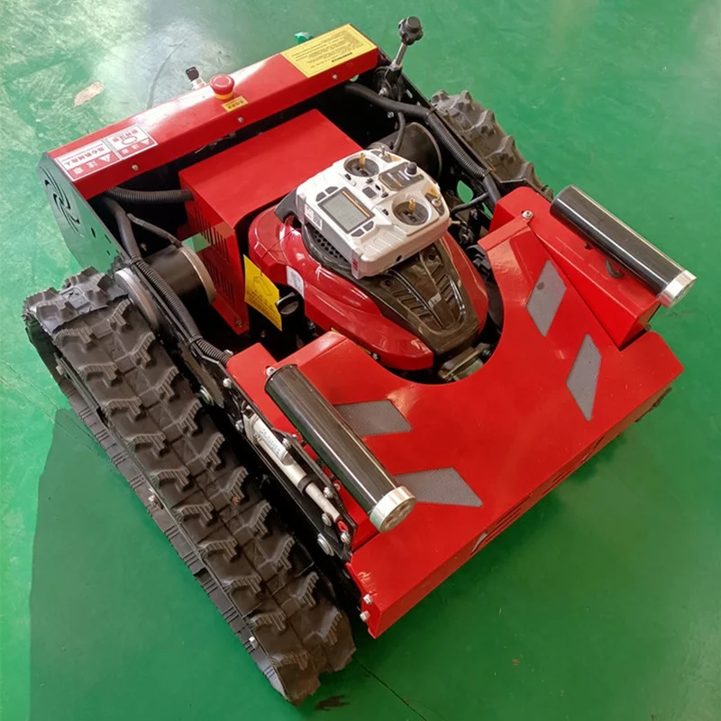 Push Button Start Petrol Ramp Tracked Remote Control Lawn Tractor with Lighting CE Marking