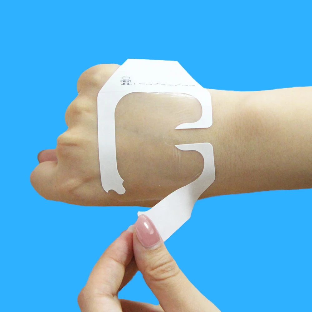 Medical I.V. Cannula Dressings with U shape Cut Sterile Transparent Breathable Waterproof PU Film Wound dressing Adhesive Patch