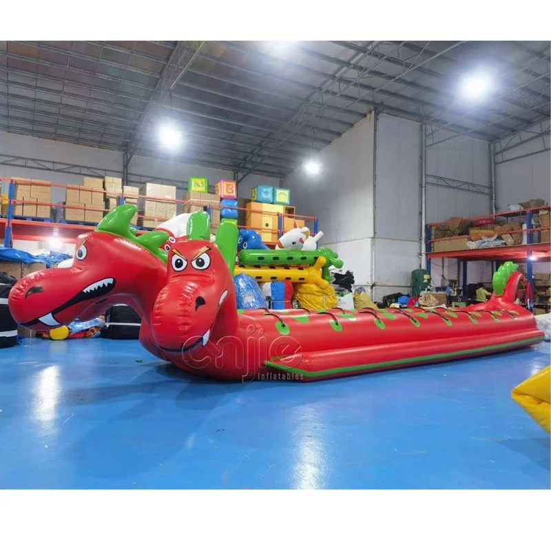 Ride on kids toys portable mini water park team building inflatable games banana boat double tube
