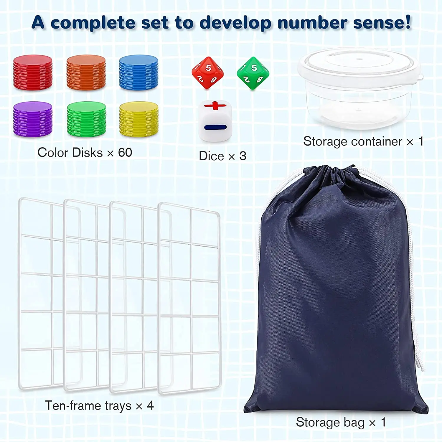 Ten Frame Math Manipulatives Kindergarten Set