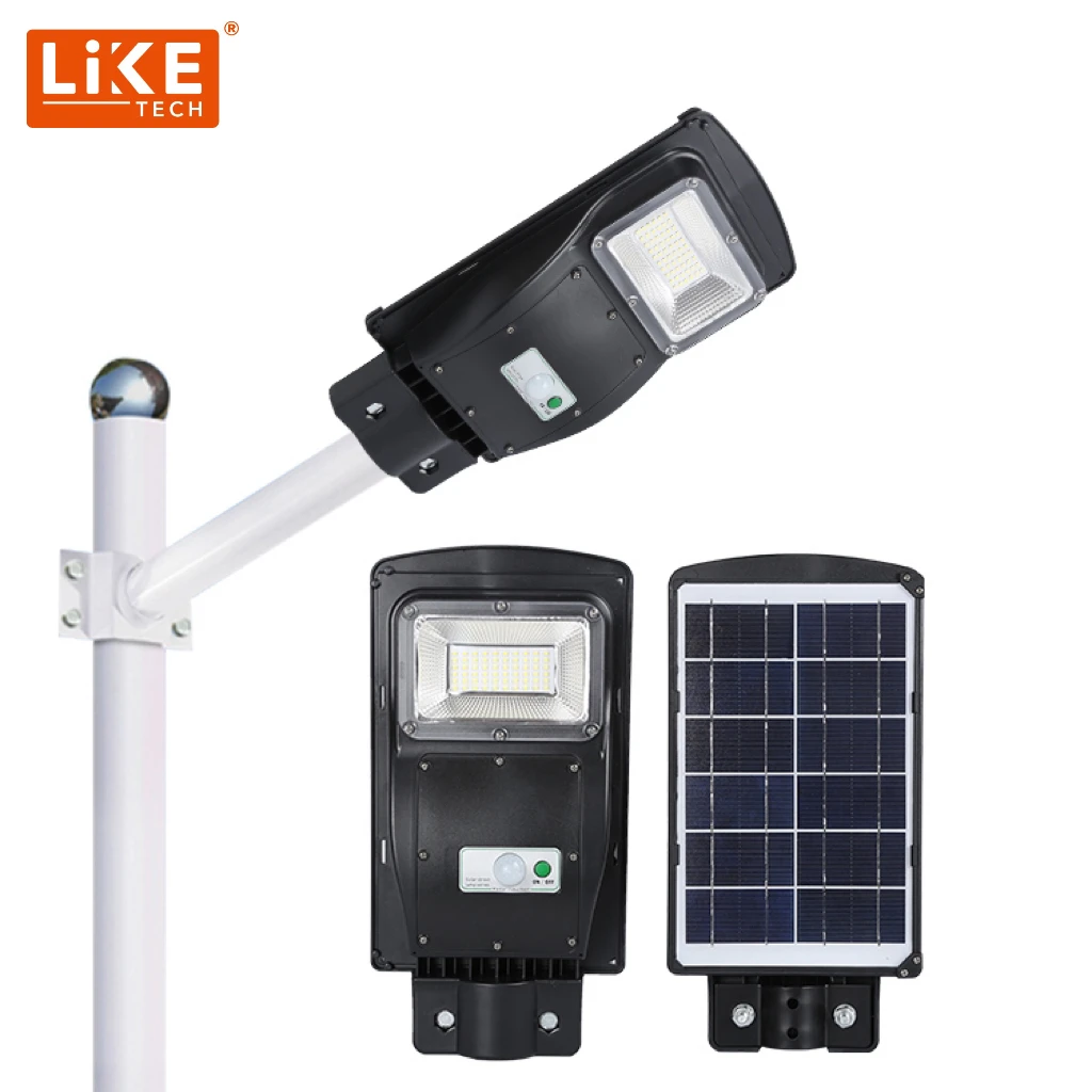LikeTech Solar Street Light All-in-One 30W 60W 90W LifePo4 Long Battery Life