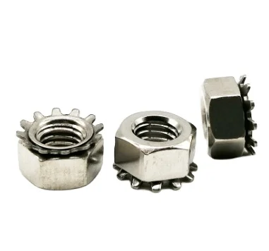 Hardware Fasteners hexagon self locking kep nuts stainless steel 304 M3 M4 M5 M6 M8 M10 K-kep nut with washer