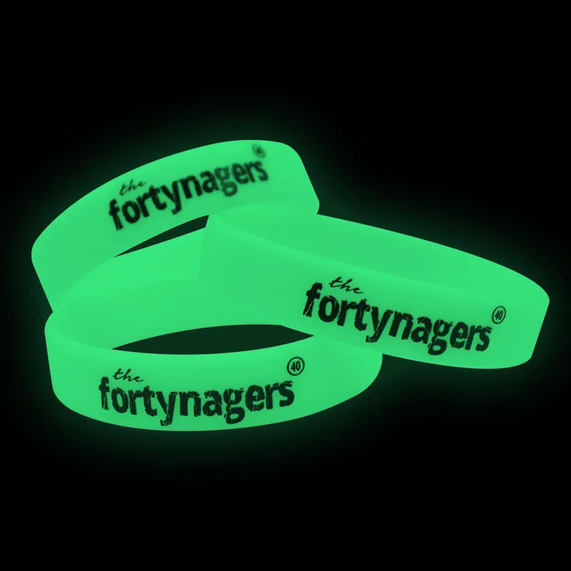 Wholesale custom logo Silicone Slap Bracelet silicon snap band night glow wristband glow in the dark wristband