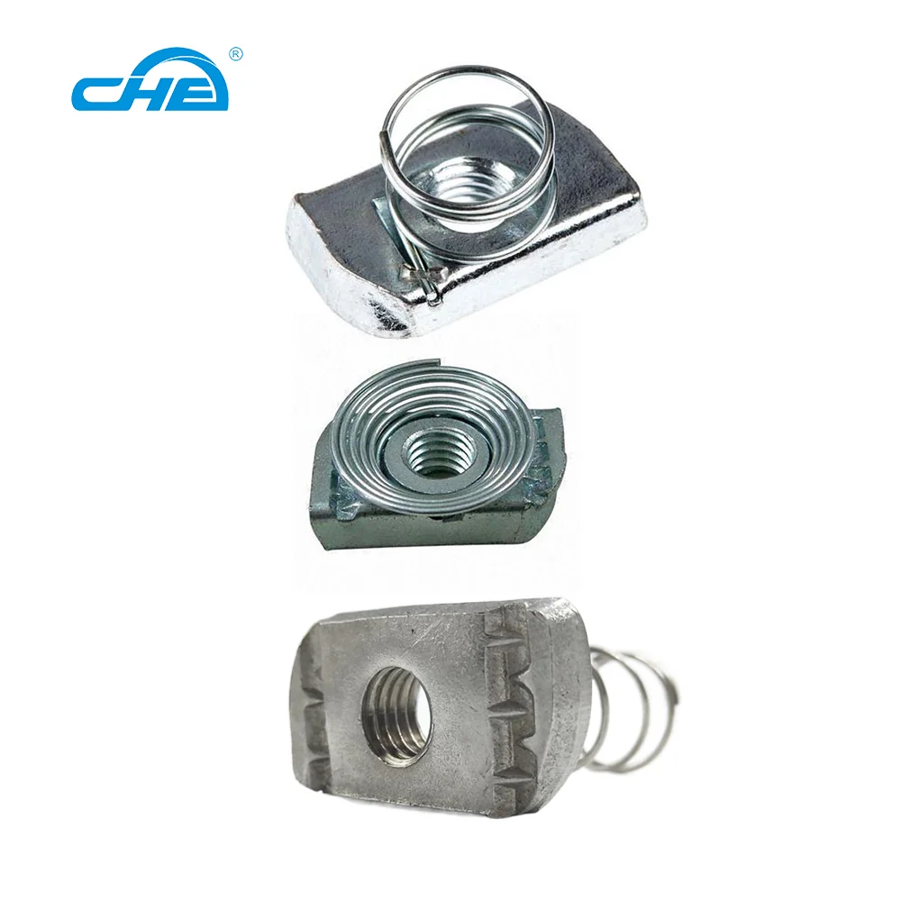 Wholesale Roll-in T-slot Spring Loaded Ball Nuts 2020 3030 4040 4545 Spring T-Nuts With M6 M8 Loaded Ball nut