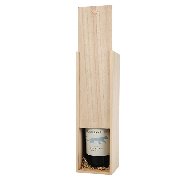 JUNJI Sliding cover solid wood simple wooden wine box