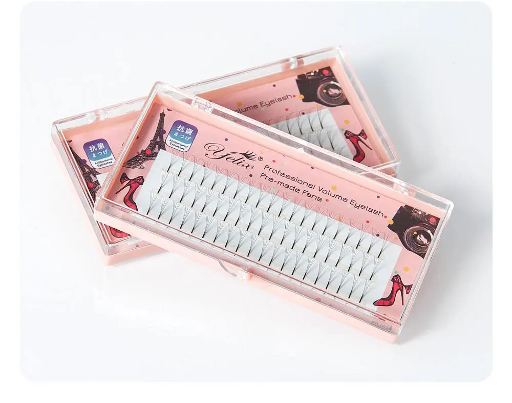 Yelix High Quality Russian Volume Lashes Long Stem Premade Fan Eyelash Extension for Manufacturers