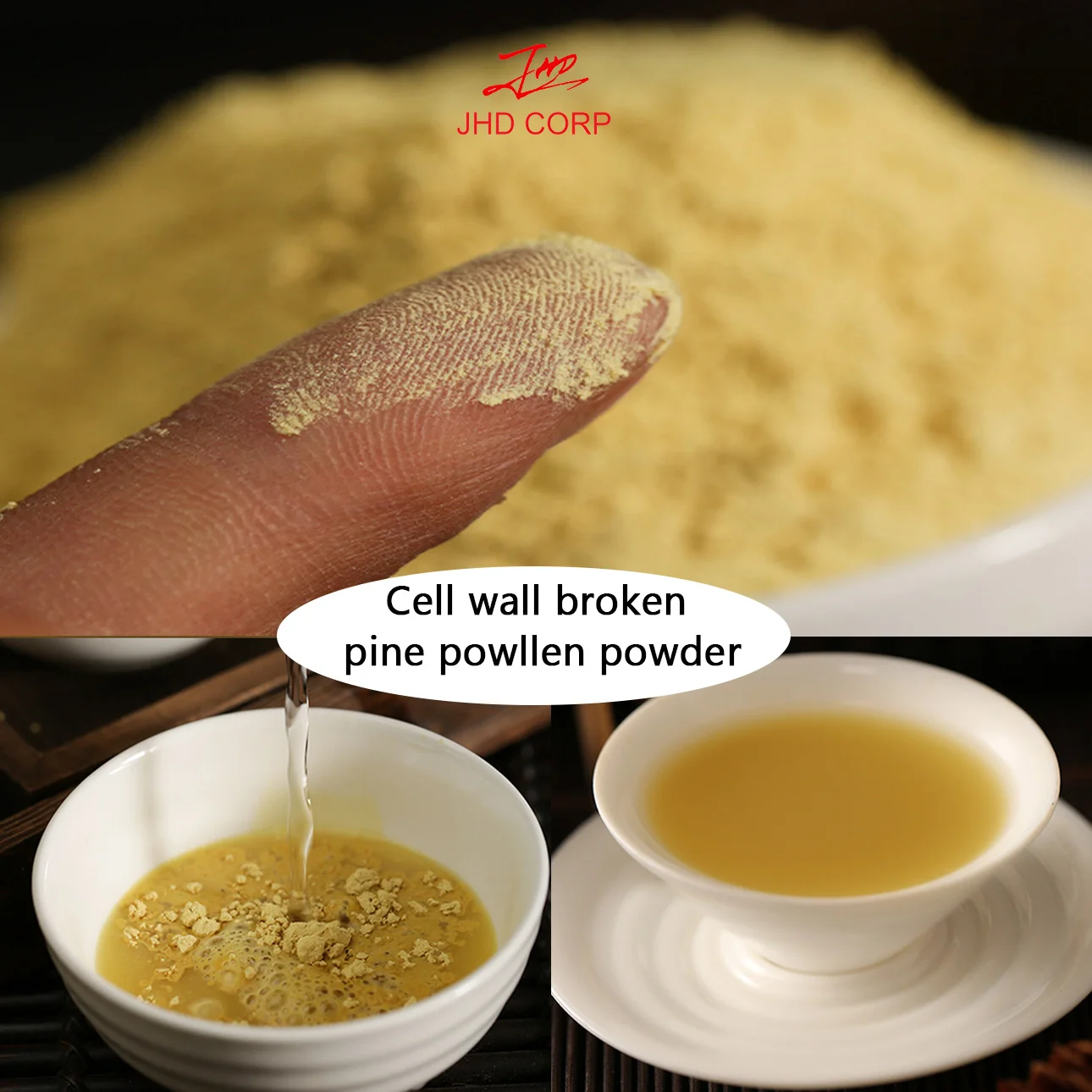 USA/EU Warehouse Wholesale Pure Natural Cell Wall Cracked Wild Pine Pollen Extract Powder