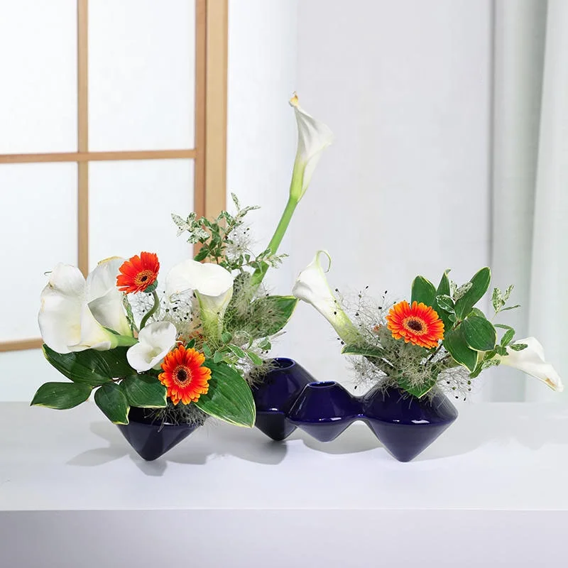 Ohararyu Ikebana flower arranging utensils  living room tabletop Japanese vase decorations  minimalist decorative vases