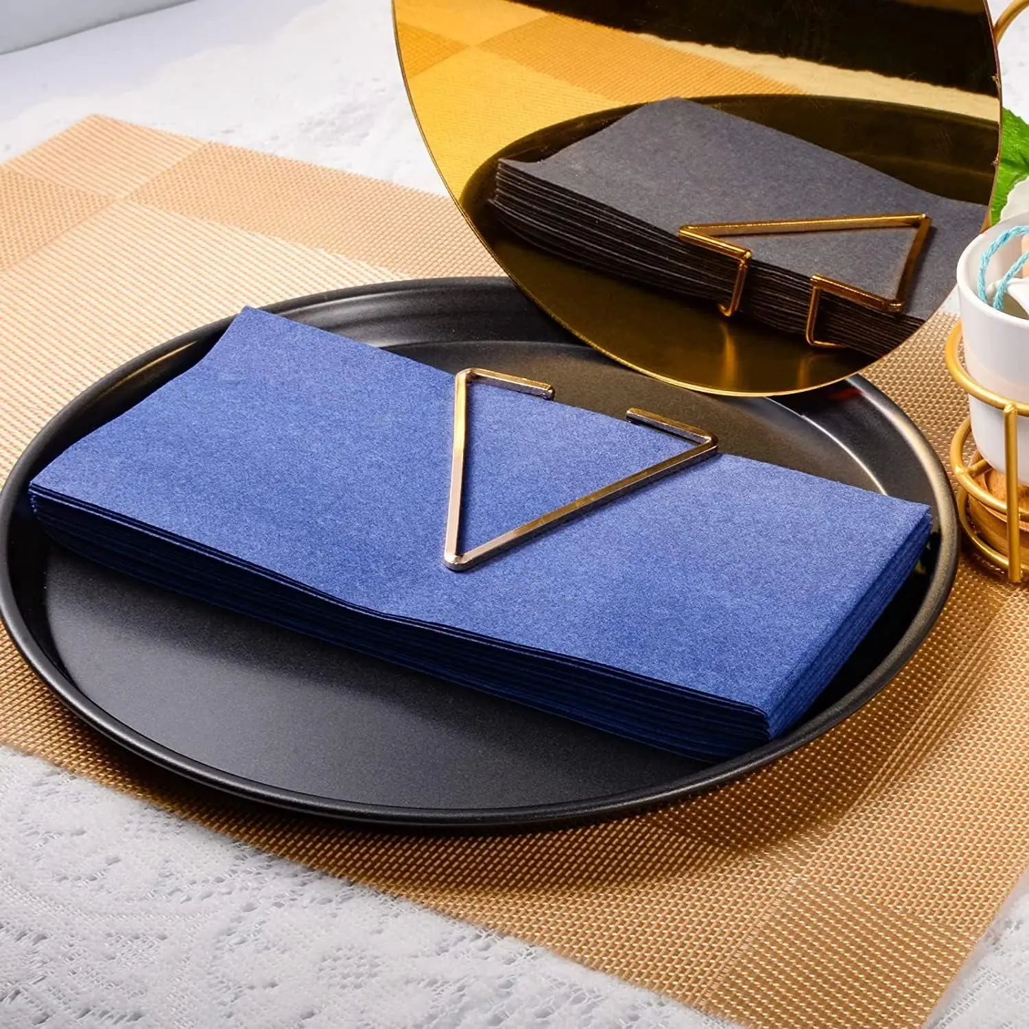 Hot Sale Colored Disposable Guest Towels Linen Feel Dinner Napkins Soft Airland Paper Napkin