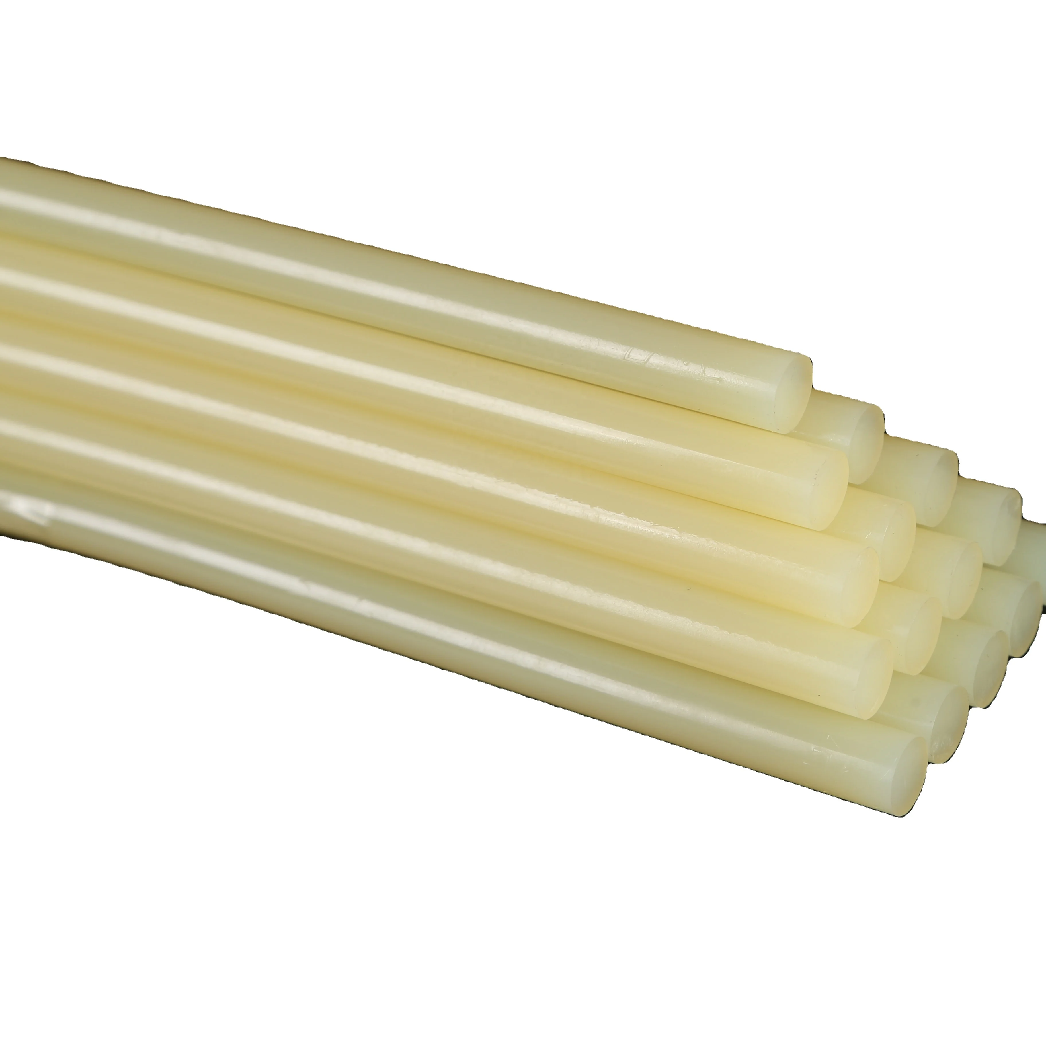 Yellow transparent hot melt adhesive super sticky  11mm rubber strip hot melt adhesive rod wholesale whole box