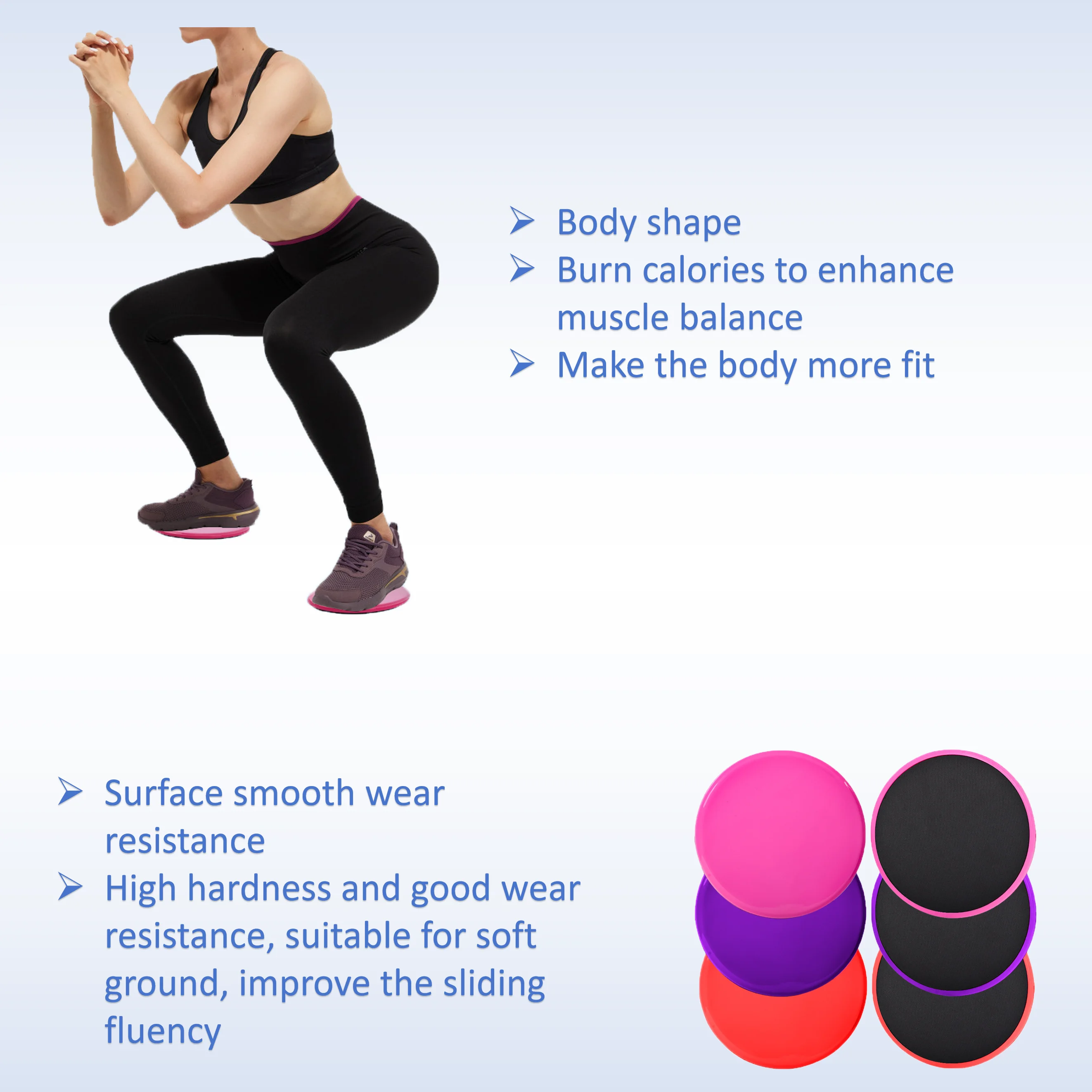 Custom Logo Gym Training Fitness Core Sliding Workout Yoga Pilates Exercise Sliders Gliding Discs