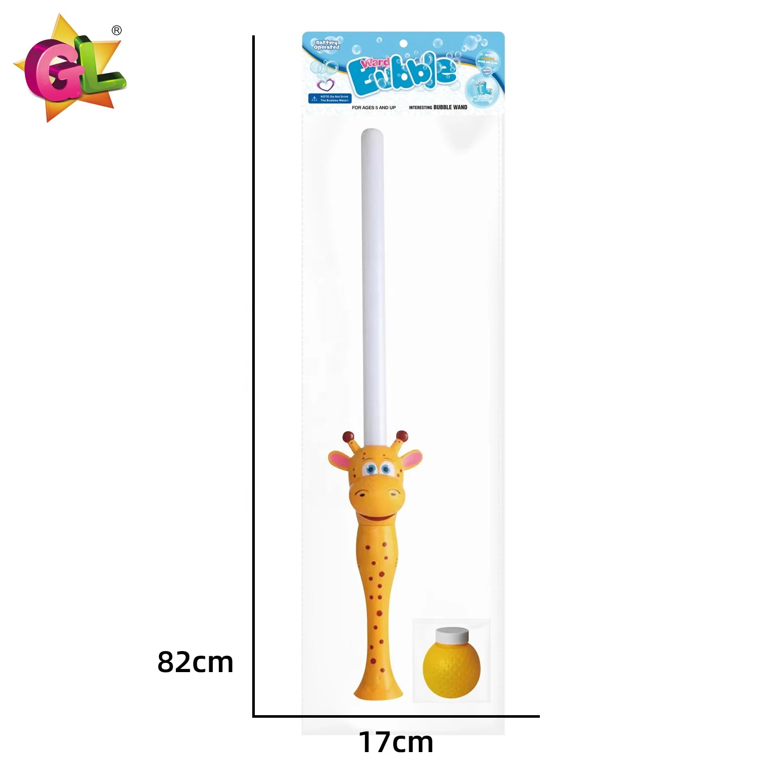 Light Up Bubble Toys Led Giraffe bubble wand with sound electric bubble gun for kids summer outdoor toys