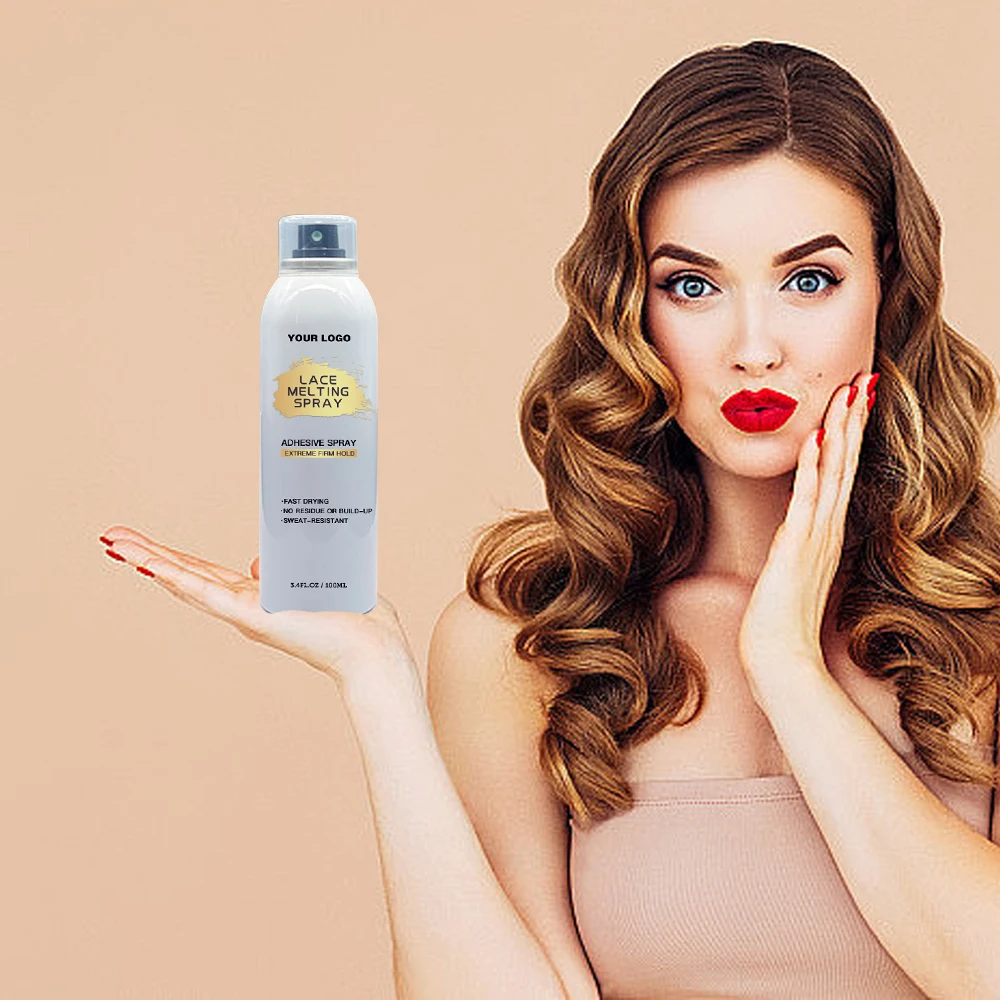 Waterproof Aerosol Melting Spray Lace Melting Spray Lace Glue Strong Hold Long Lasting Quick Drying Formula Lace Spray