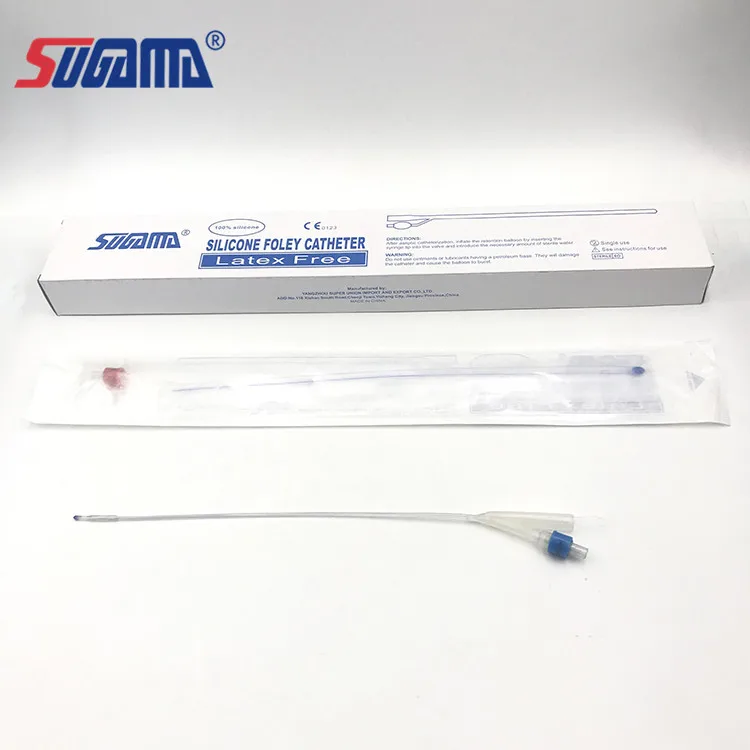 CE approved disposable 100% medical silicone foley catheter urinary catheter
