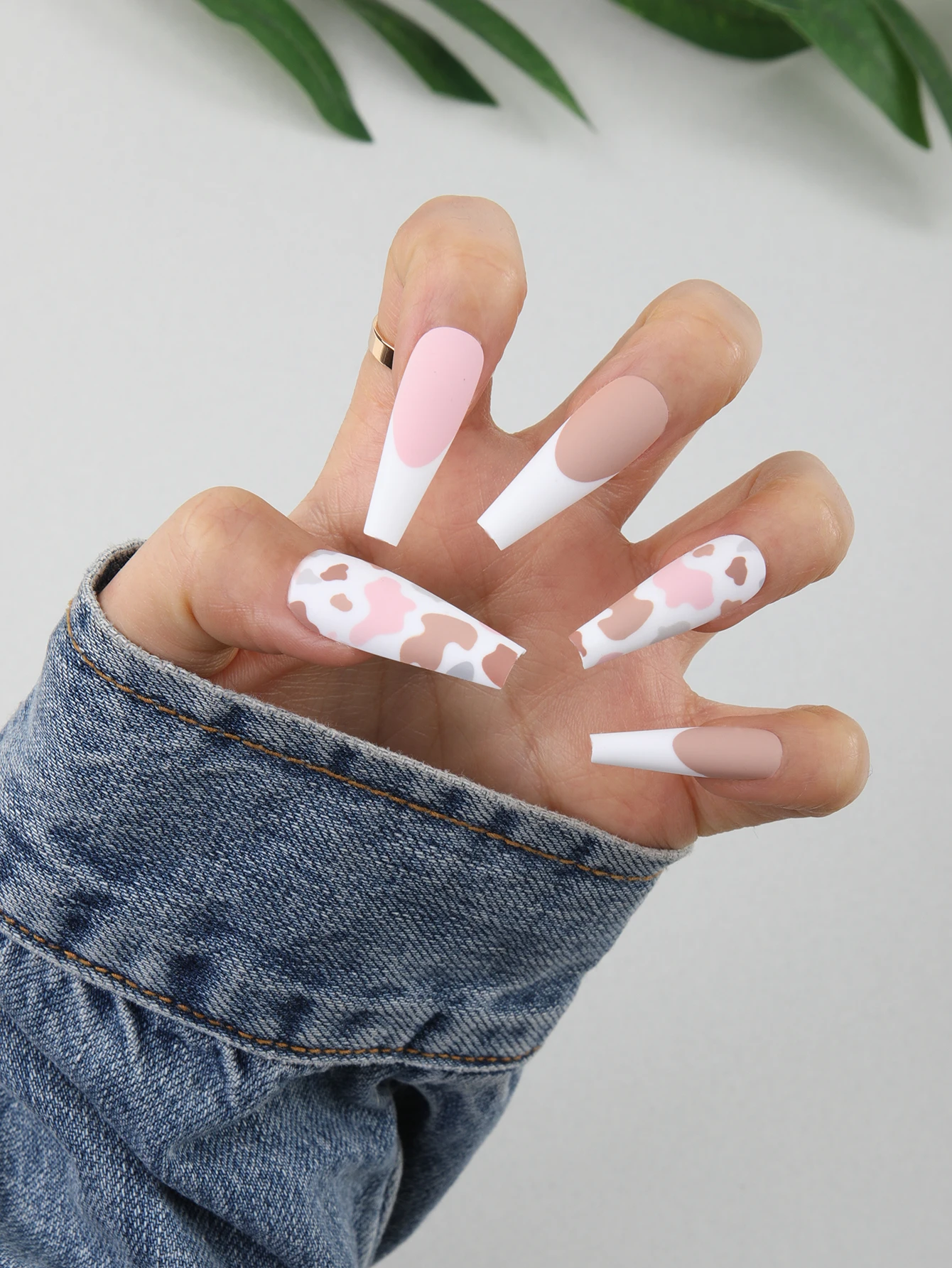 Wholesale Bride False Nails Tips Artificial fingernail tips 3d Strong Press on Nail Custom Back Glue Nails