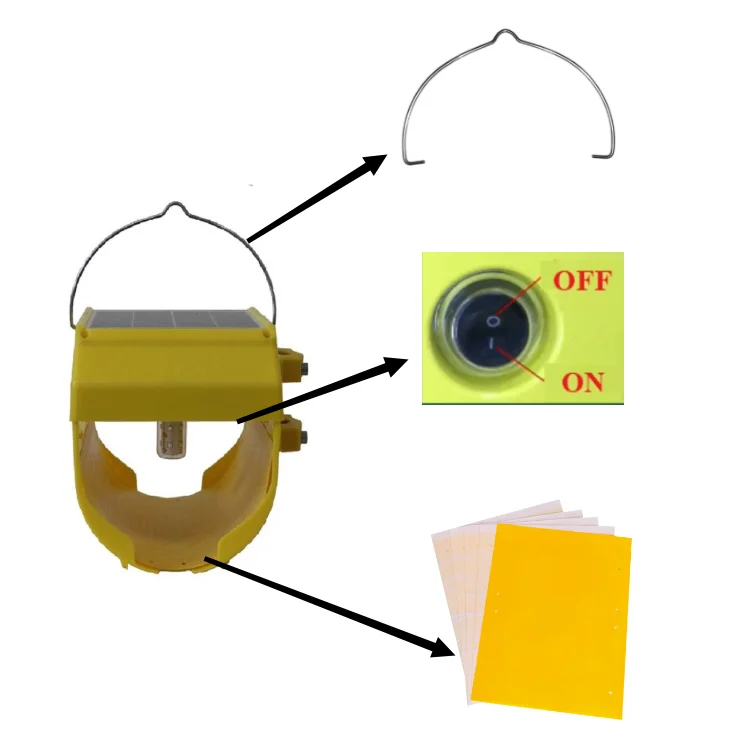 Top Selling MINI Solar Light Trap with Physical Control Effective Pest Control Equipment Fly Trap Insect Outdoor Fruit Fly Bag