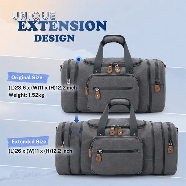 BSCI custom Factory Canvas Gym Weekender Travel Bag Large Sports Duffle Bag