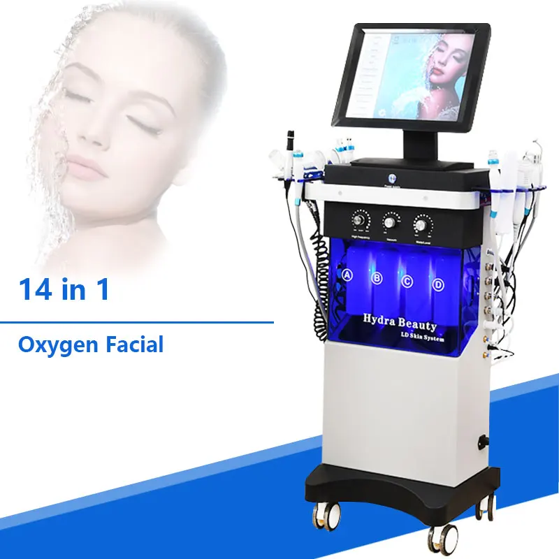 hydra beauty facial  machines Multifunction 14 in1 microdermabrasion face cleaning facial dermabrasion Machine