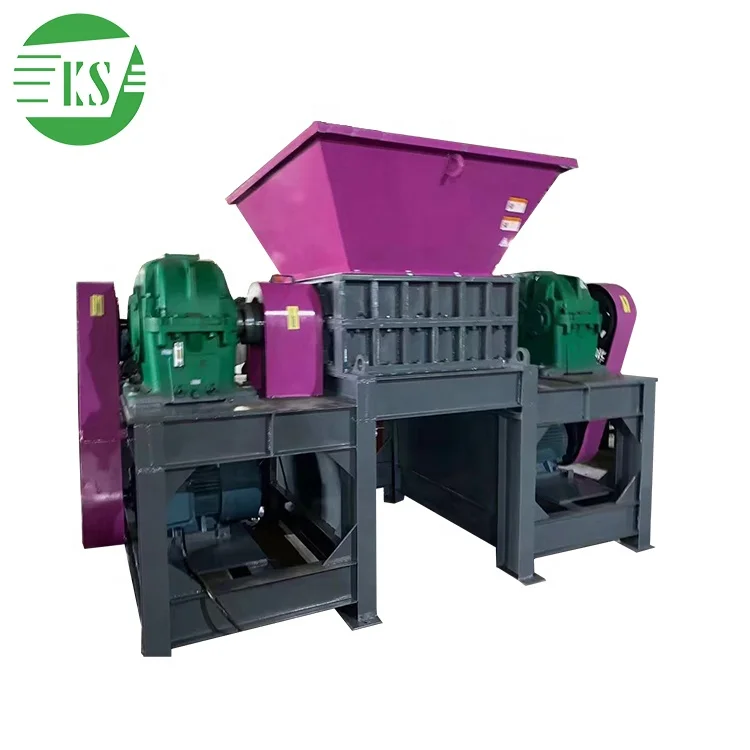 Best Quality 2 Shaft Biaxial Shearing Style shredder machine for Various Waste Rubber Tires Scrapped Cars