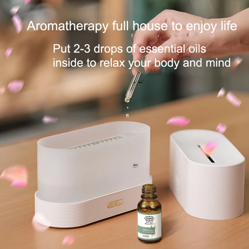 Flame Aroma Diffuser USB Oil Diffuser Steam Water Ultrasonic Cool Mist Mini Humidifier Air Purifier Air Humidifier