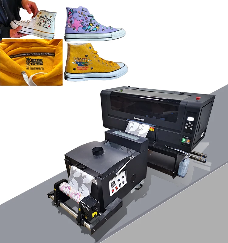 a3 size xp600 4720 dual head t shirt pet film dtf printer plotter powder shaker dryer set supplier