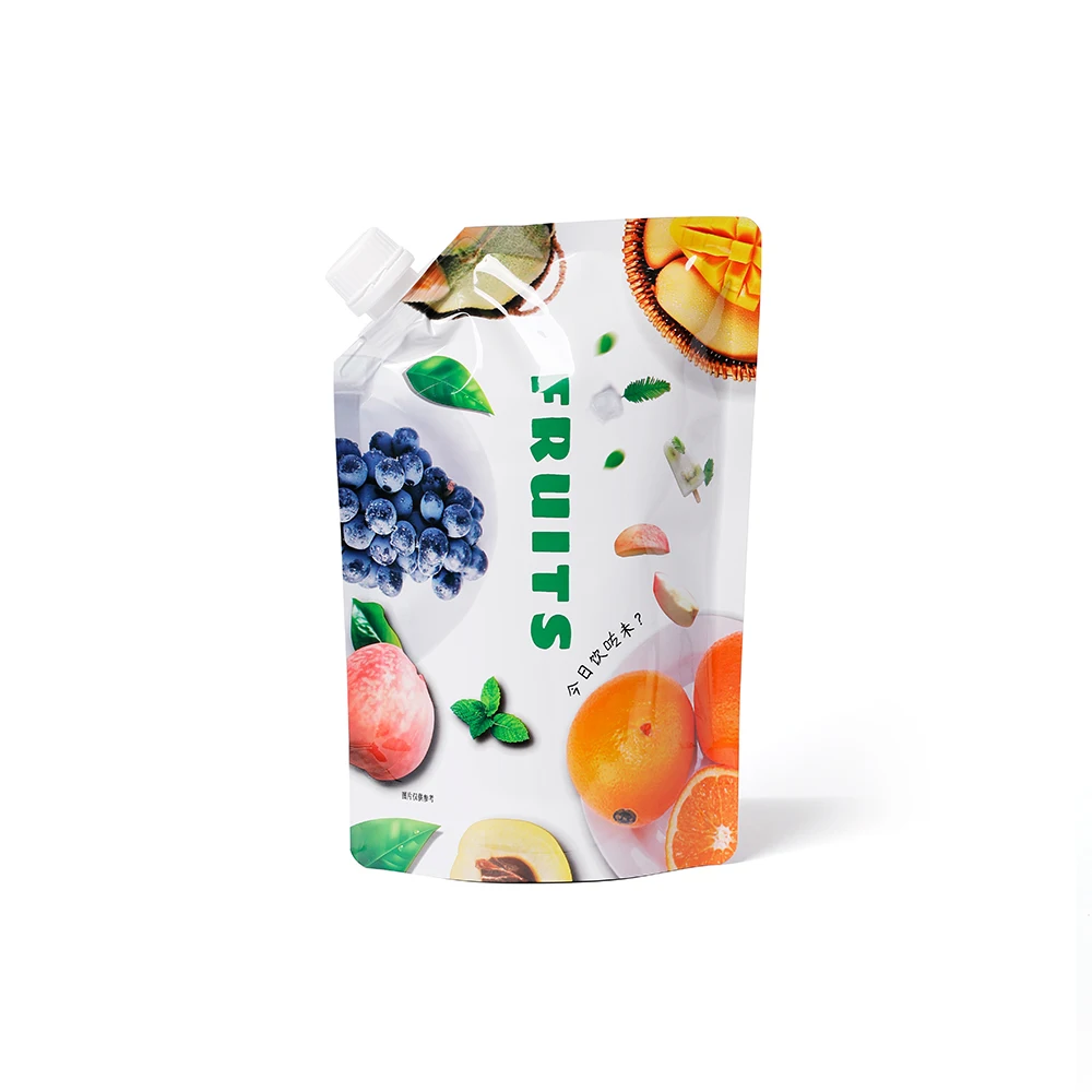 Quality Certification Customize Logo Printing Bags Custom Printeddrink Mylar Pouch Bags With Spout For Storage