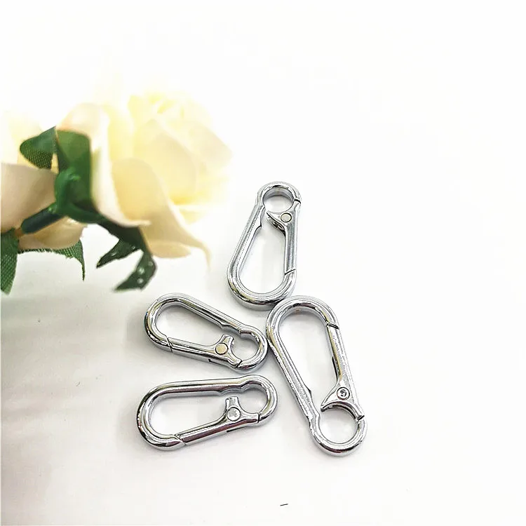 
Manufacturers supply zinc alloy spring ring mountaineering buckle outdoor travel bag hook polished waist hanging key chain hook 