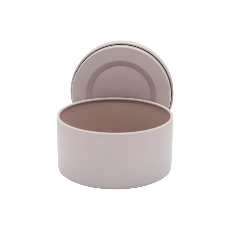 Matte Black Candle Tin With Lid And Gift Box,tin Cans For Candle Making Candle Making Tins White