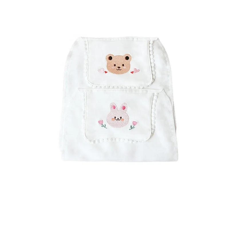 High Quality Cotton Water Absorbent Cute Breathable Prevent Back Wet Pad Back 4-Layers Baby Sweat Absorbent Towel