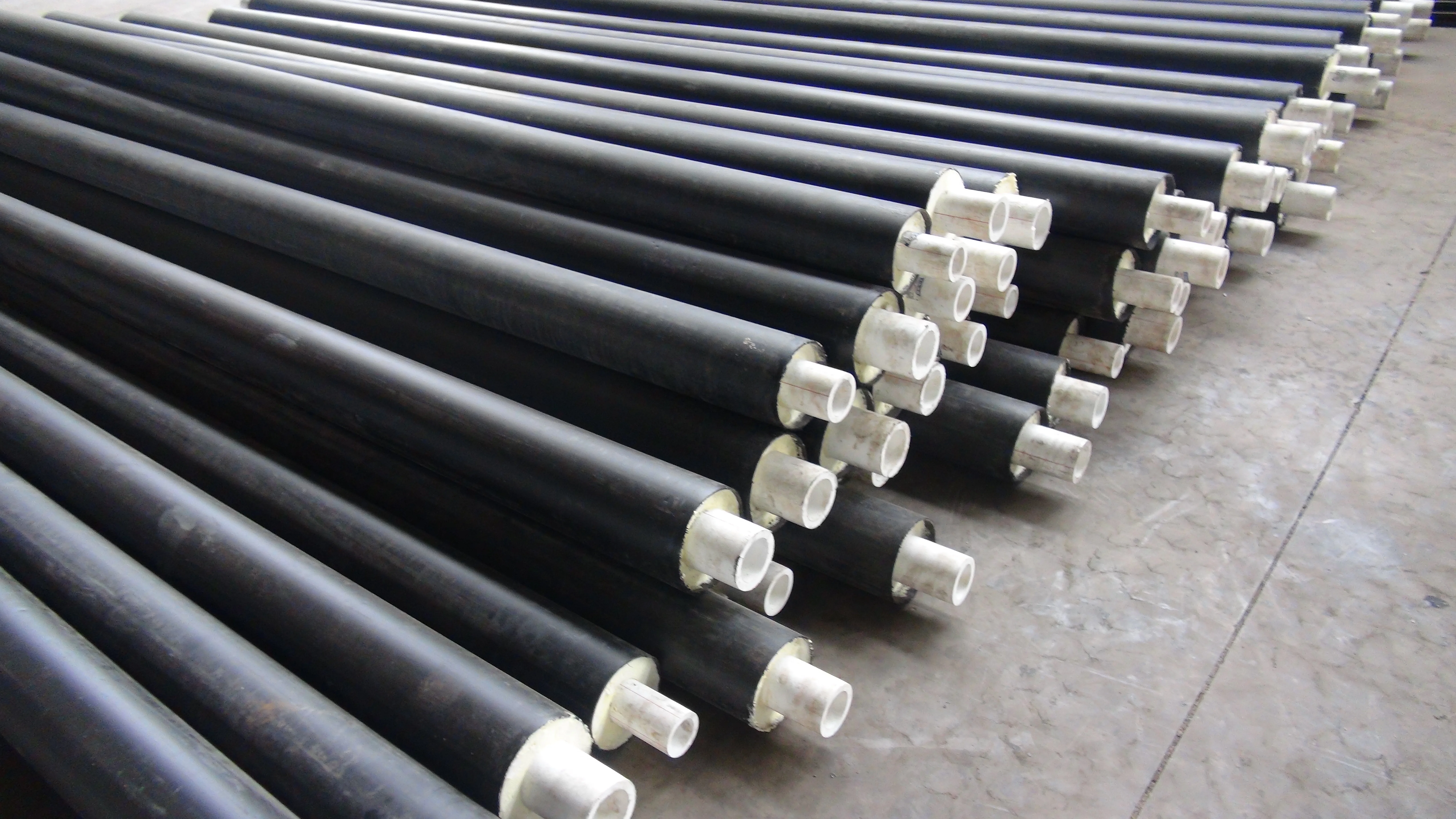 underground directly buried PPR PERT composite plastic thermal insulation pre-insulated pipes for hot or chilled water