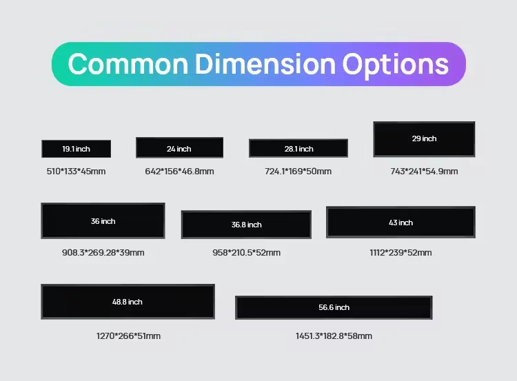 ODM OEM Wall hanging Semi-outdoor Airport Digital Signage Digital Shelf Edge Ultra Thin Advertising LCD Stretch Bar Display