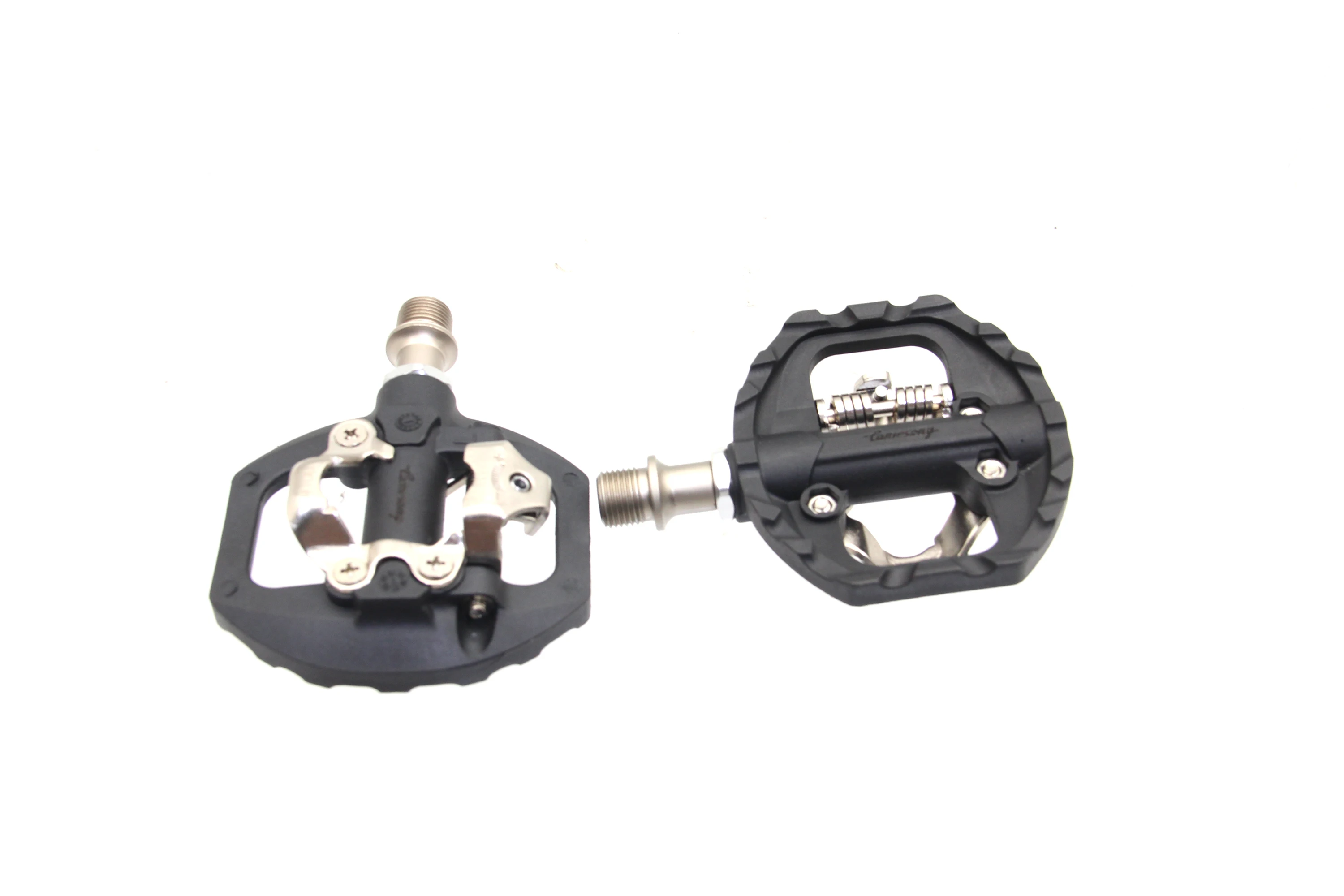 M108 Alloy Road Bike Pedals Non-slip mini exerciser bike assisted   Black Ultralight Lock Pedals