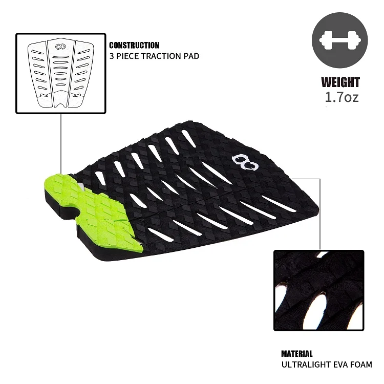 Woowave Customized EVA Foam Surfing Surfboard Traction Pad 3m Surfboard Deck Knee Pads