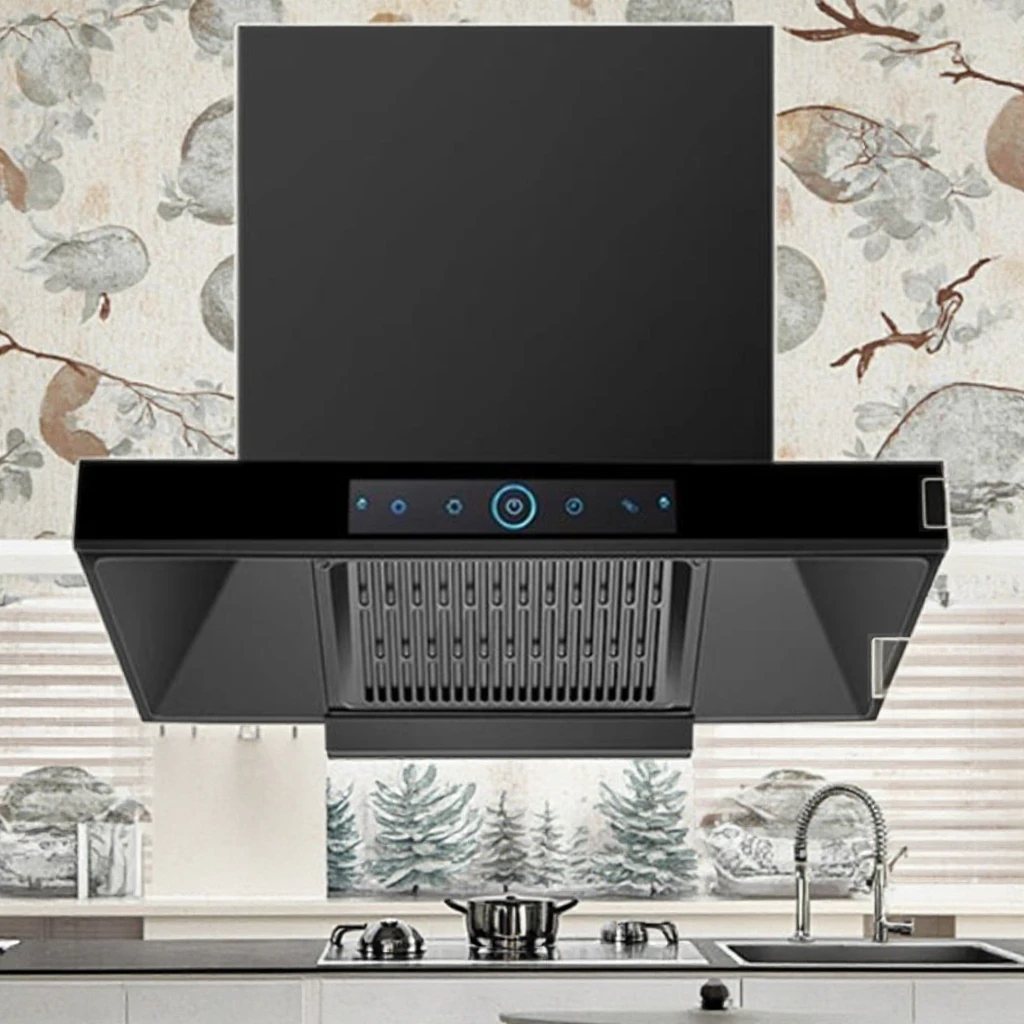 900mm Double filter intelligent cleaning body feel multi-gear wind speed kitchen hood range hood gas range appliances