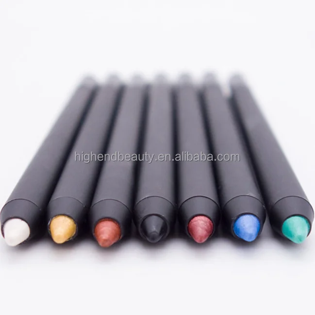 Custom Logo Vegan Glitter Shimmer Soft Cream Crayon Eye Liner Private Label 30 color Creamy Eyeliner Pencil