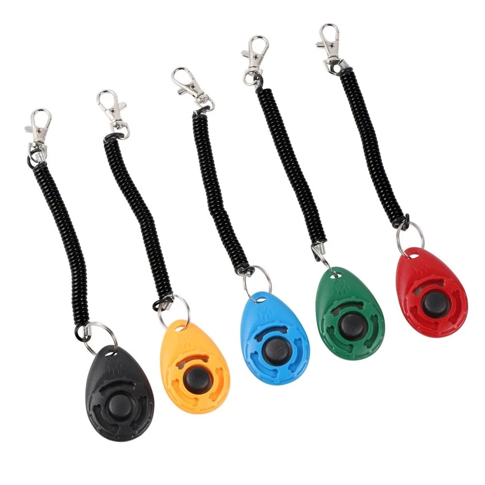 Adjustable Wrist Strap Whistle Clicker for Dog Training with Custom Logo Effective Pet Behavior Management Tool