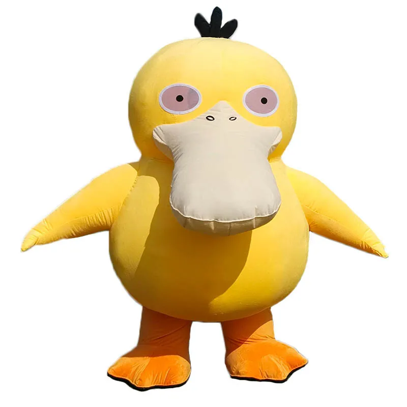 Рекламный Забавный надувной костюм унисекс Psyduck костюм-талисман мультяшная утка Рождество для взрослых