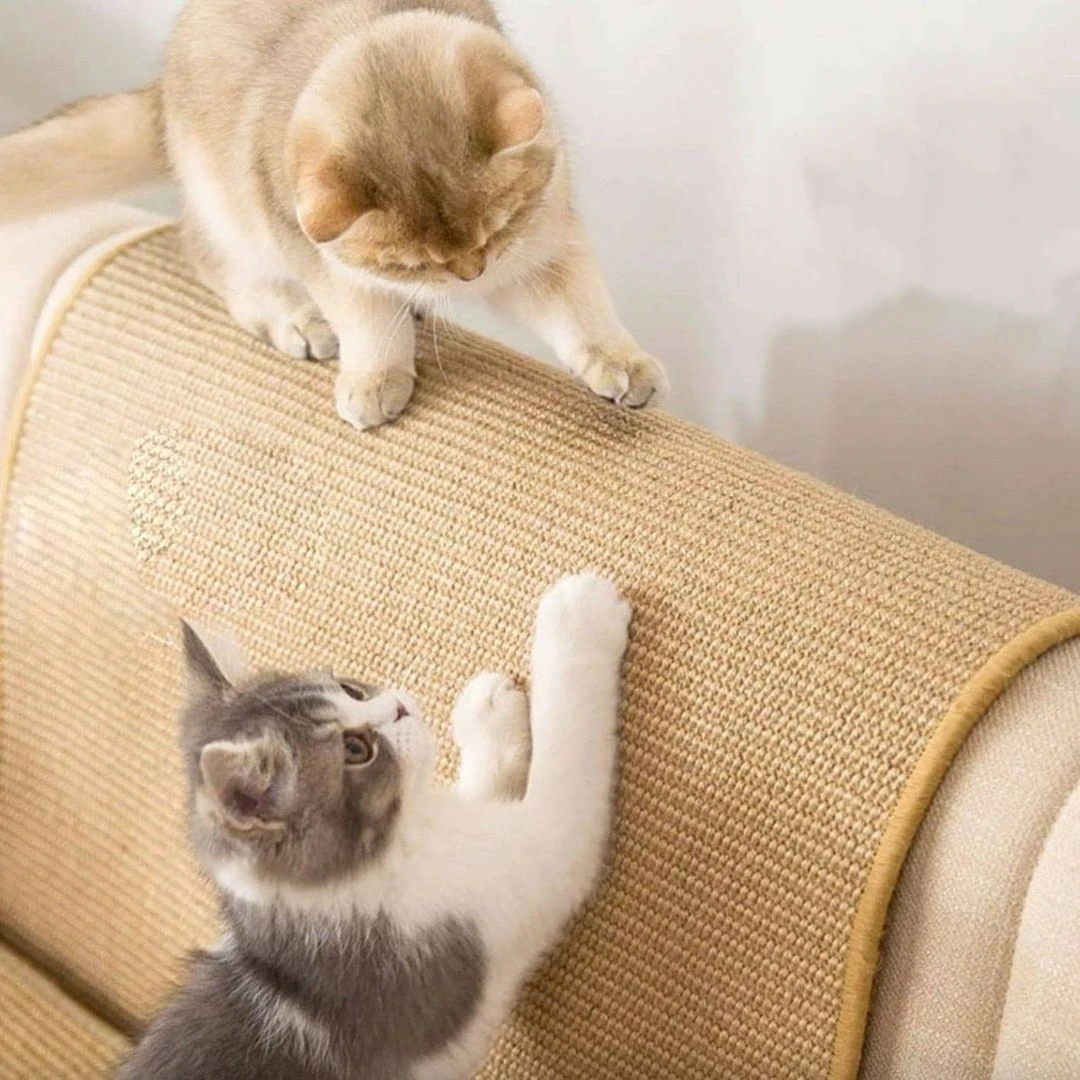 OEM Natural Handmade Sisal Hemp Shaped Vertical Cat Scratcher Corner Tower Wall Mount Wooden House Sisa Bed Cat Scratcher 2023