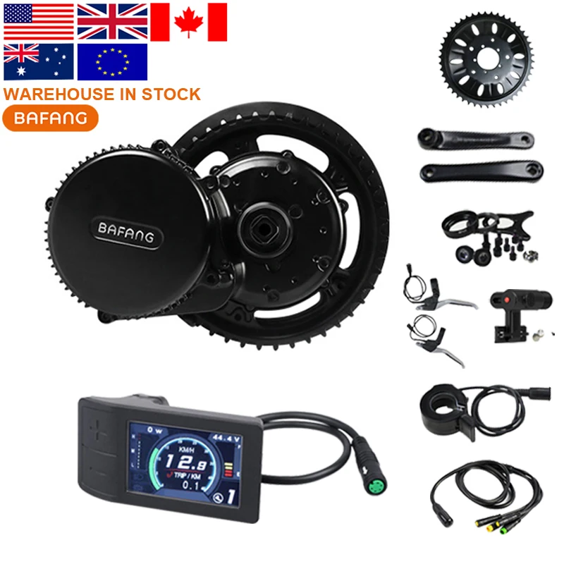 Motor Vehicle Mid Drive 1500w 2000w Battery ebike City Mountain  Bafang Parts Electric Bicycle Conversion Kit Accessories