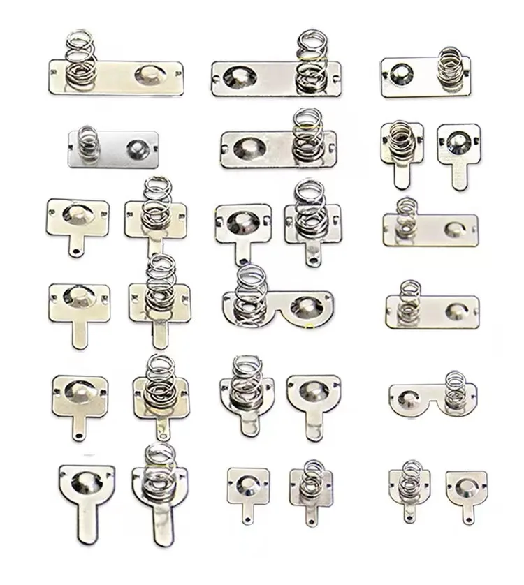 Factory custom precision sheet metal stamping tin galvanized steel battery spring contacts