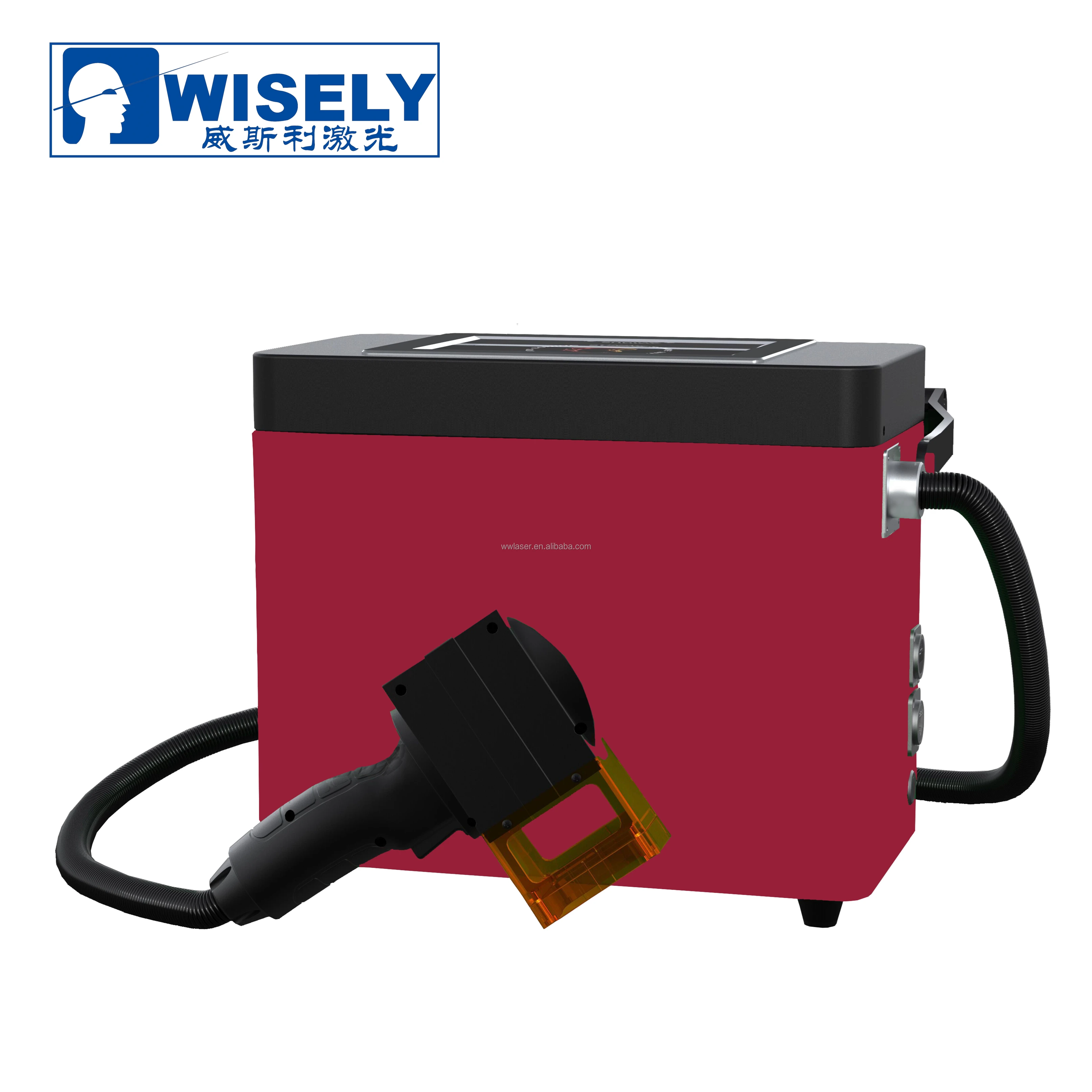 WISELY LASER Chargeable MINI Hand-held fiber laser marker logo and bar code fast marking machine