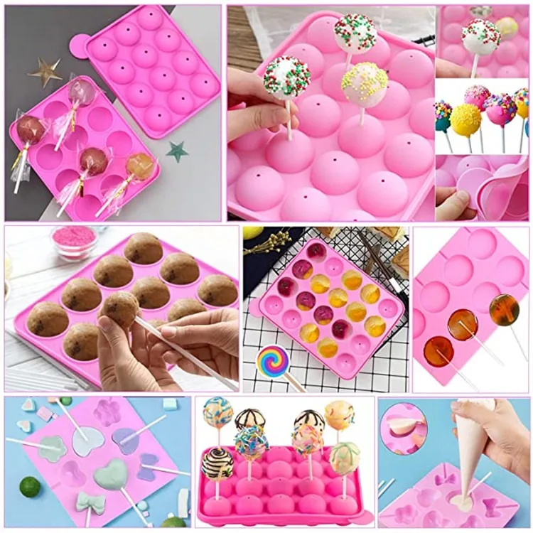 Wholesale price cake cup 3 tier cake stand cake tools decorating pen silicone lollipop mold set
