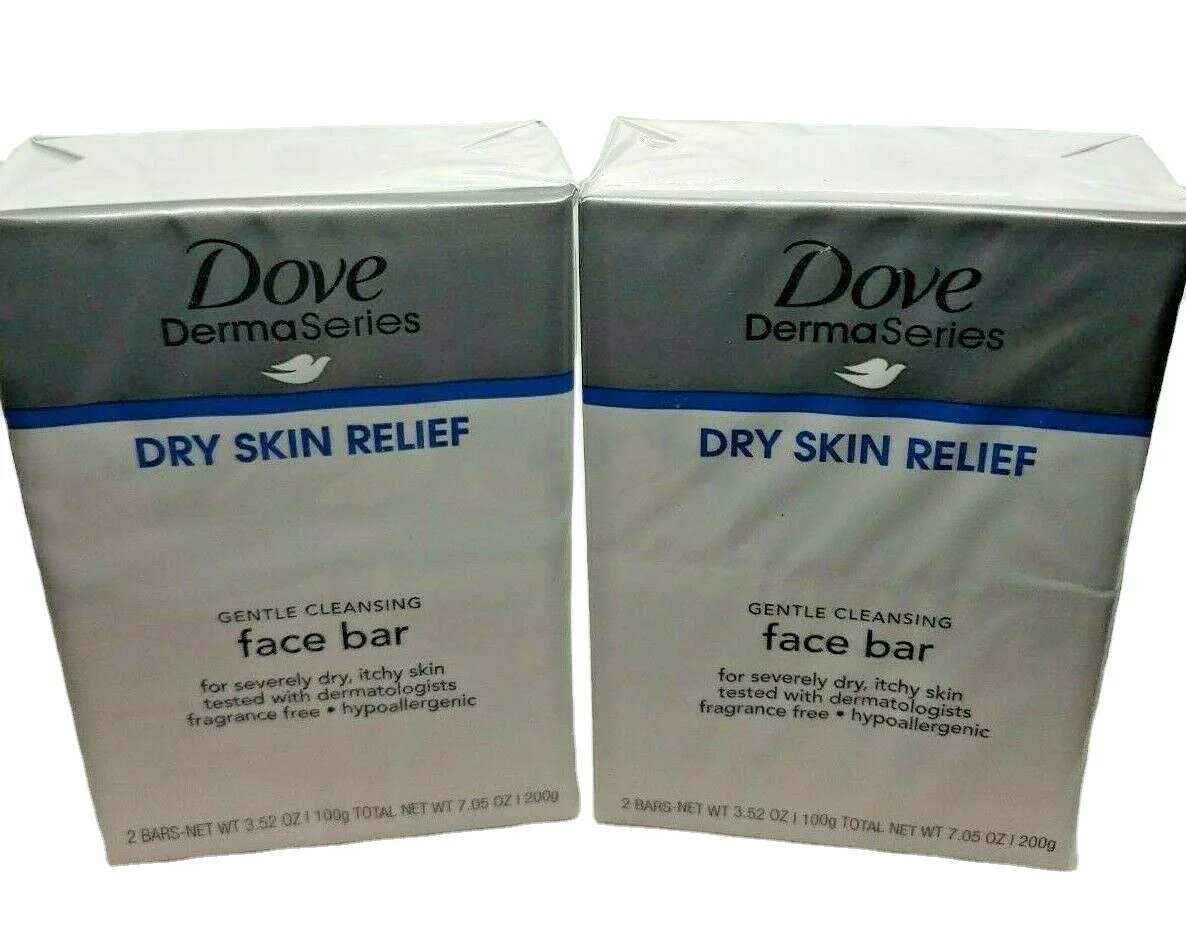 Dove DermaSeries Dry Skin Relief Cleansing Face Bar Soap