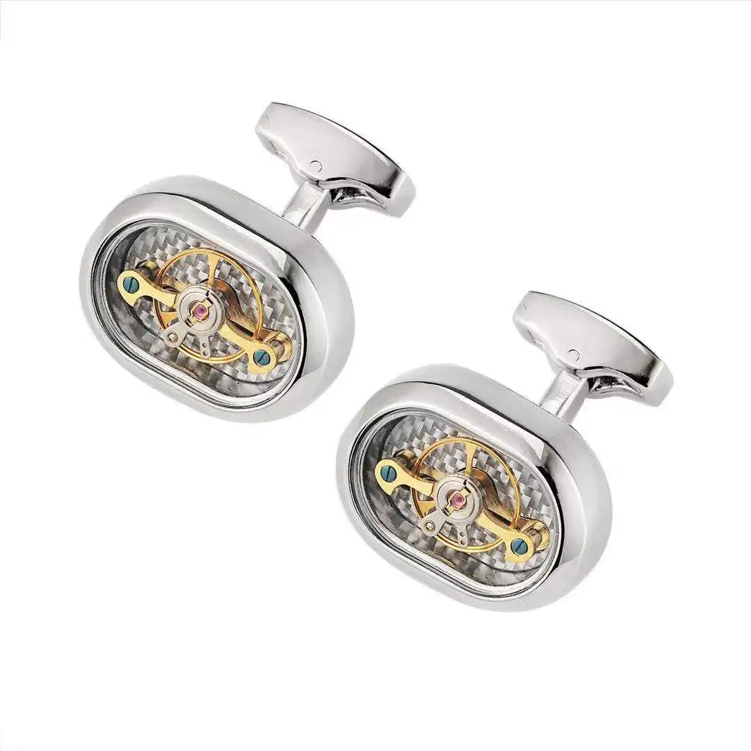 Механические Запонки для часов с турбийоном