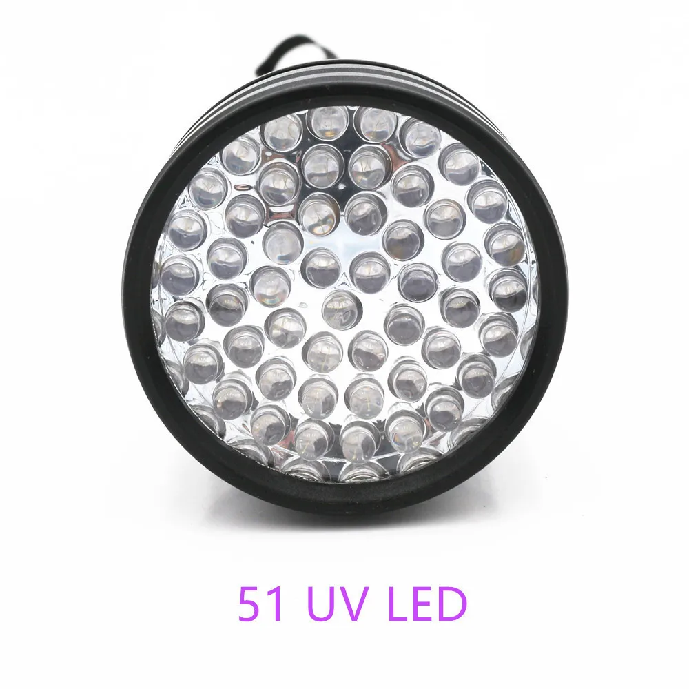 Eco Portable Powerful 51 LED UV Torch Flashlight Ultra Violet Blacklight 395 nM Inspection Lamp