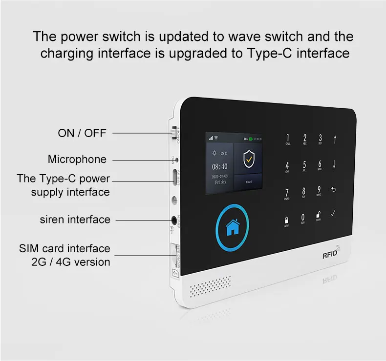 App Control Remoto Tuya Smart Life House Alarm System Wireless Alarma Para Casa WiFi GSM Home Security Systems