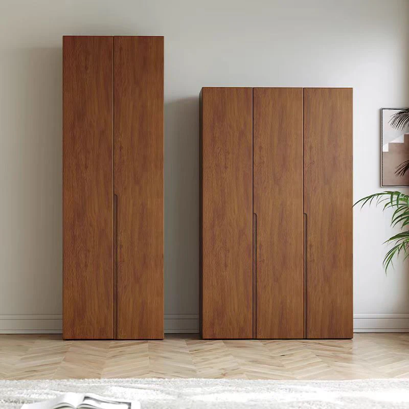 Customizable 2/3/4 multi-door solid wood wardrobe home bedroom floor wooden storage cabinet wardrobe