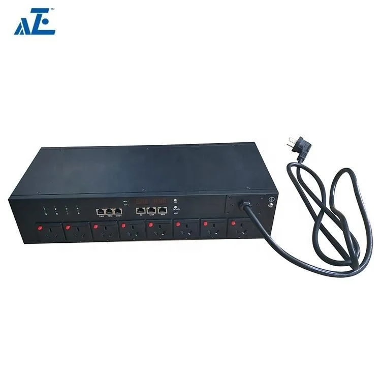 2U Rack Mount Switched Intelligent Pdu 8 Outlet C13 Remote Control