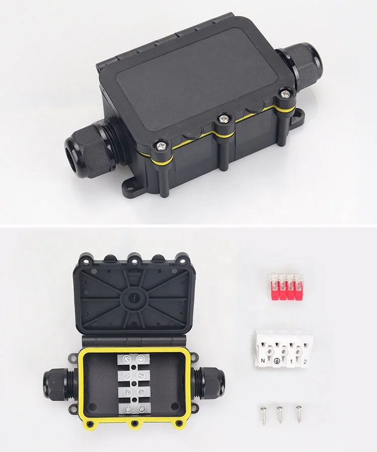 M2068 IP68 Кабельный Соединительный корпус Наружное освещение терминальное соединение 3-ходовая водонепроницаемая распределительная